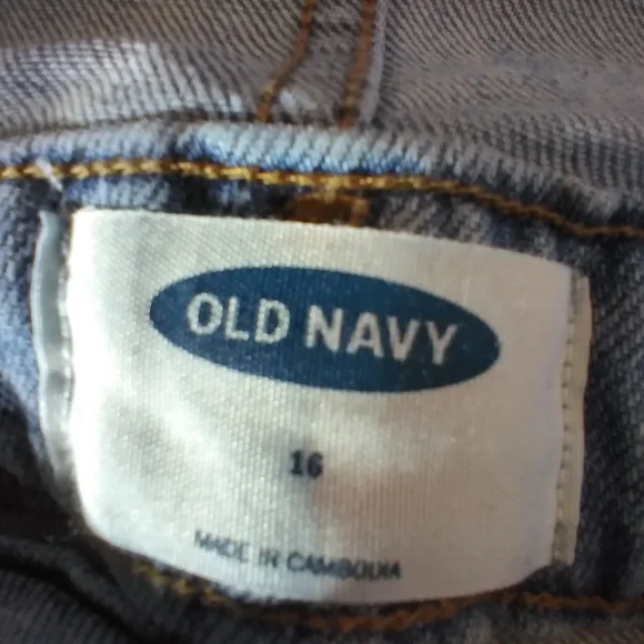 Old Navy Blue Denim Jean Bib Overalls Size 16 Country Farm - Picture 8 of 8